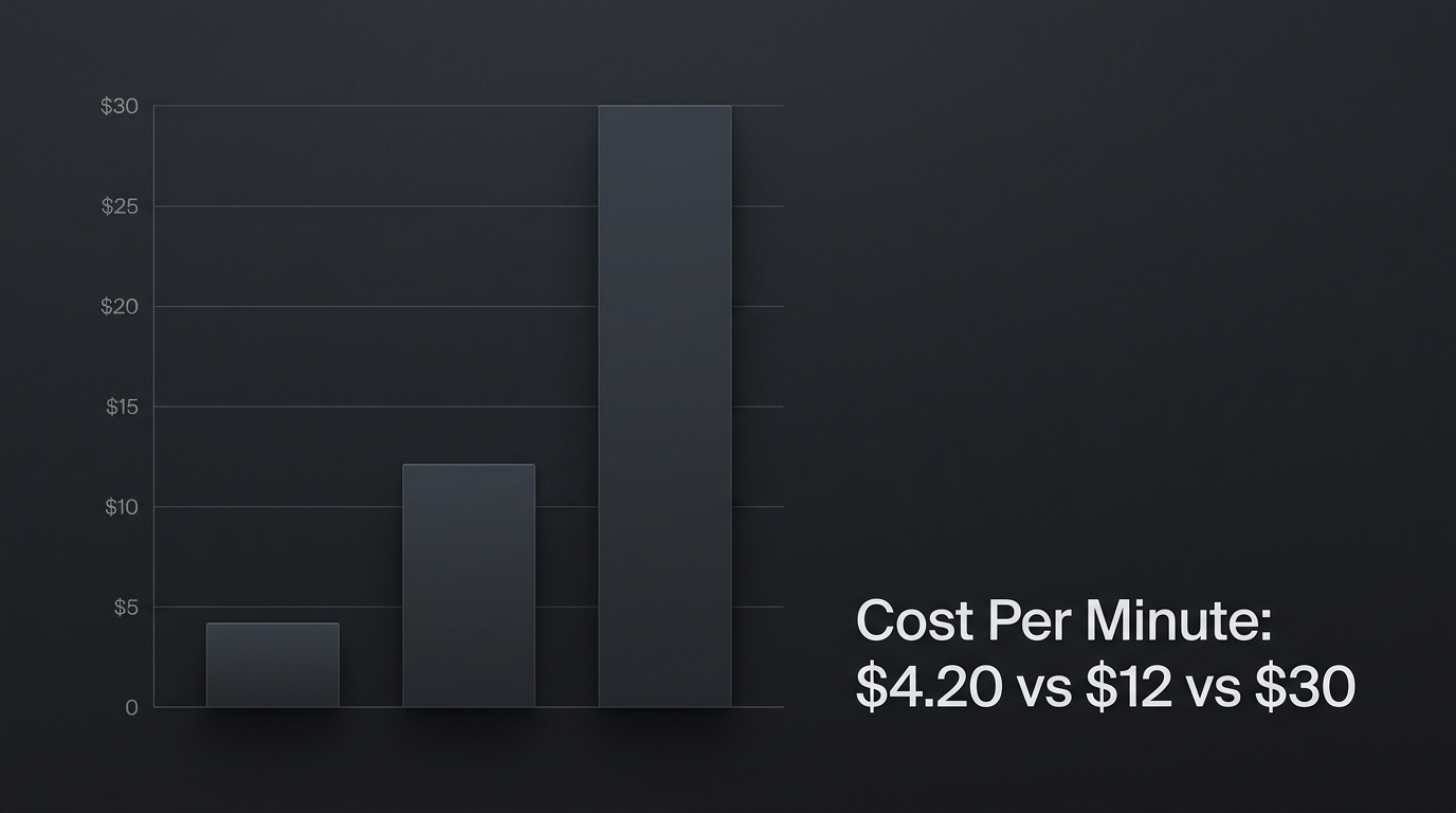 Data chart comparing the $4.20 per minute cost of Grok Imagine against legacy AI video models.