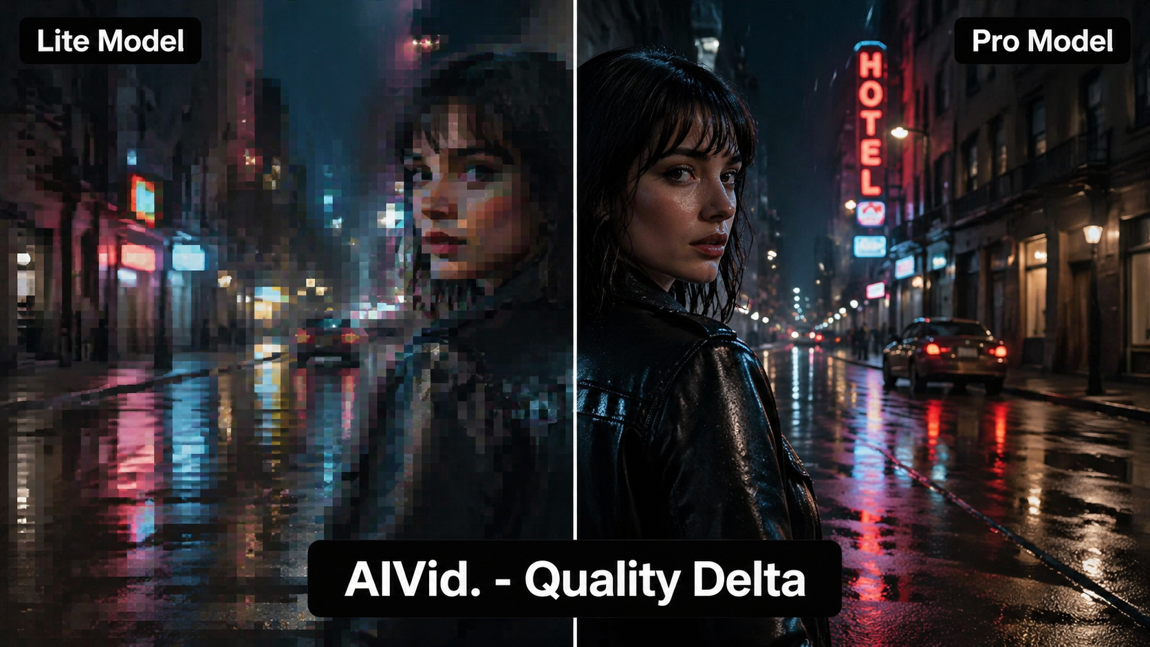 AIVid. - Temporal flickering vs high-resolution output