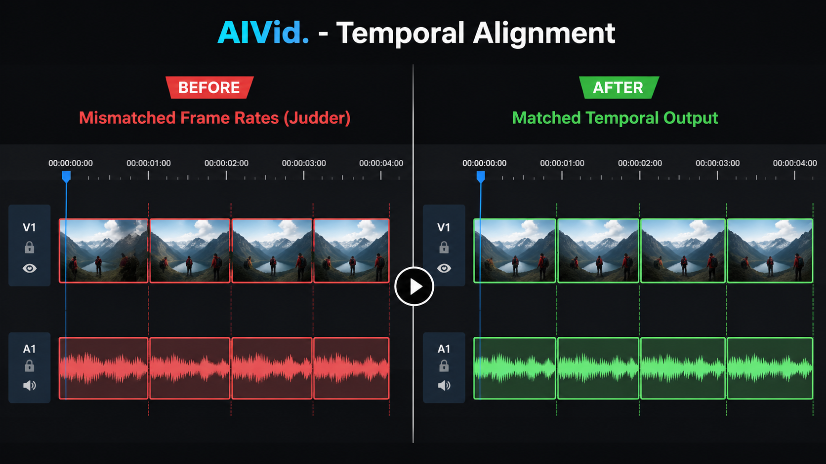 AIVid. - Temporal output matching timeline