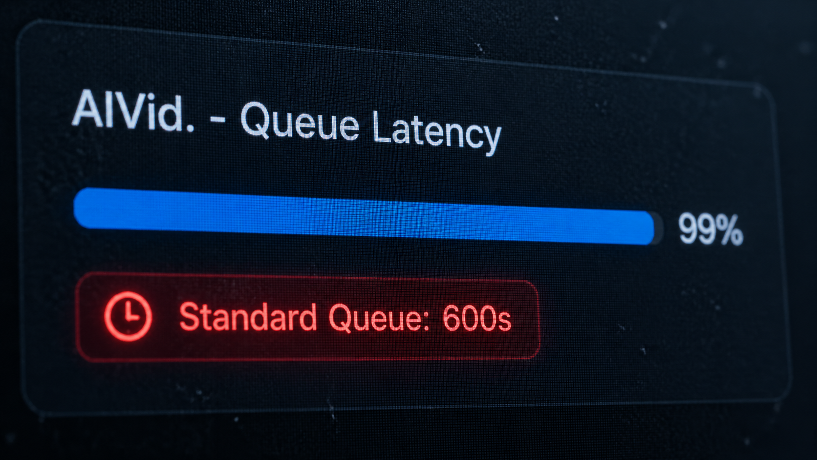 AIVid. - Standard queue wait times interface