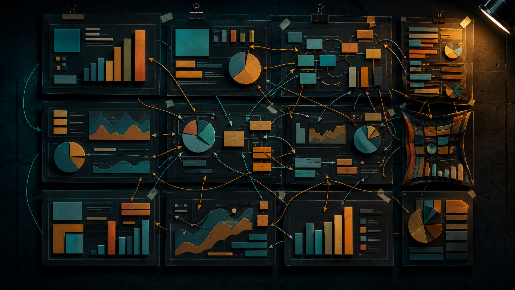 Layout stress test metaphor for hierarchy charts and relationships in dense AI frames