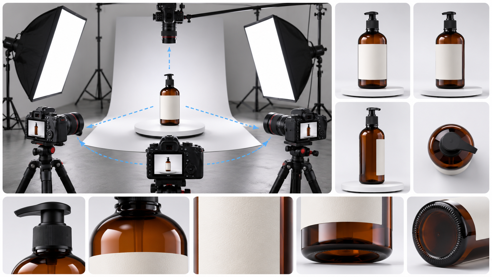 Multi-angle AI product reference image capture before generation.