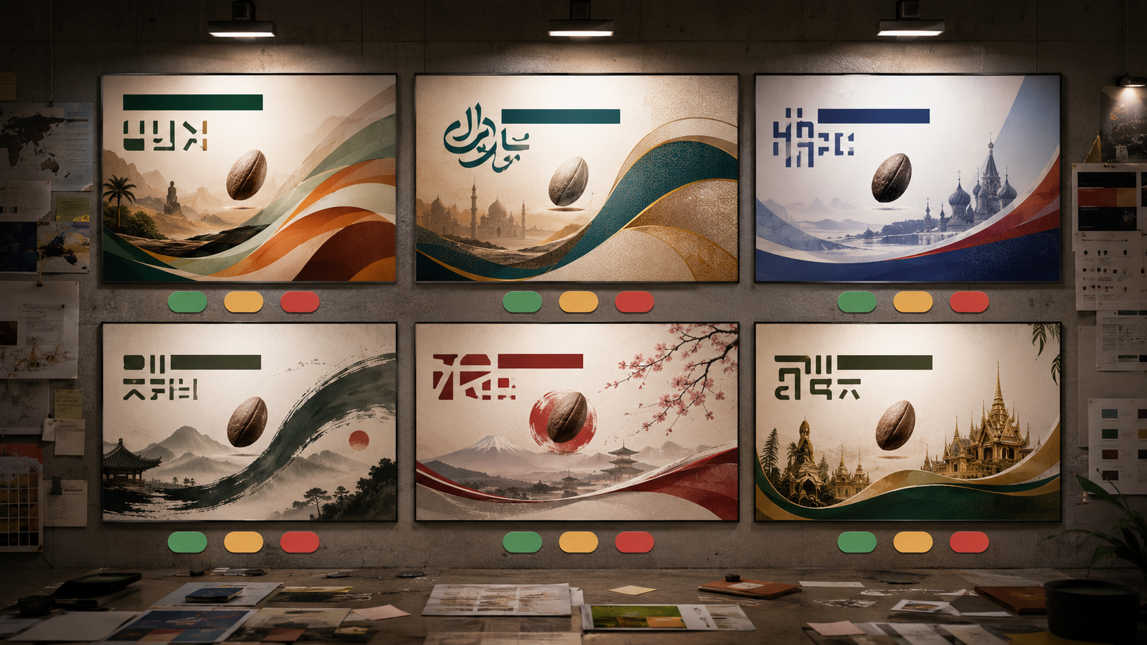 Six-script Seedream global campaign stress board for Localization travel decisions