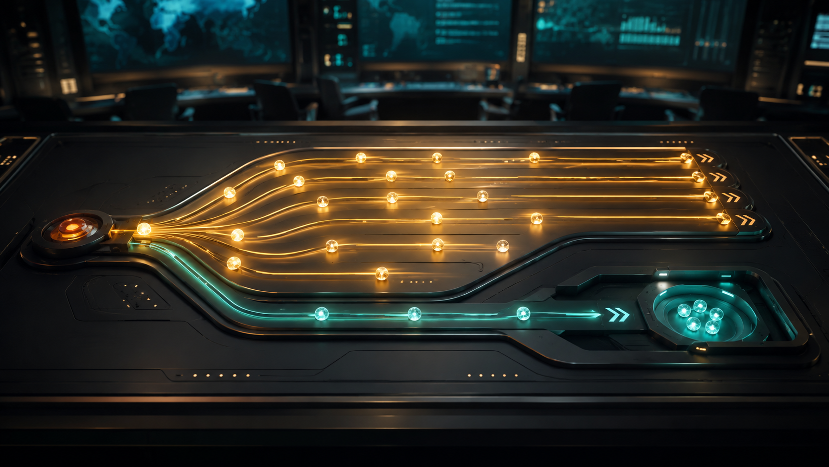 Hybrid routing board showing adopt Flash now versus wait lanes for Gemini 3.5 Pro vs 3.5 Flash