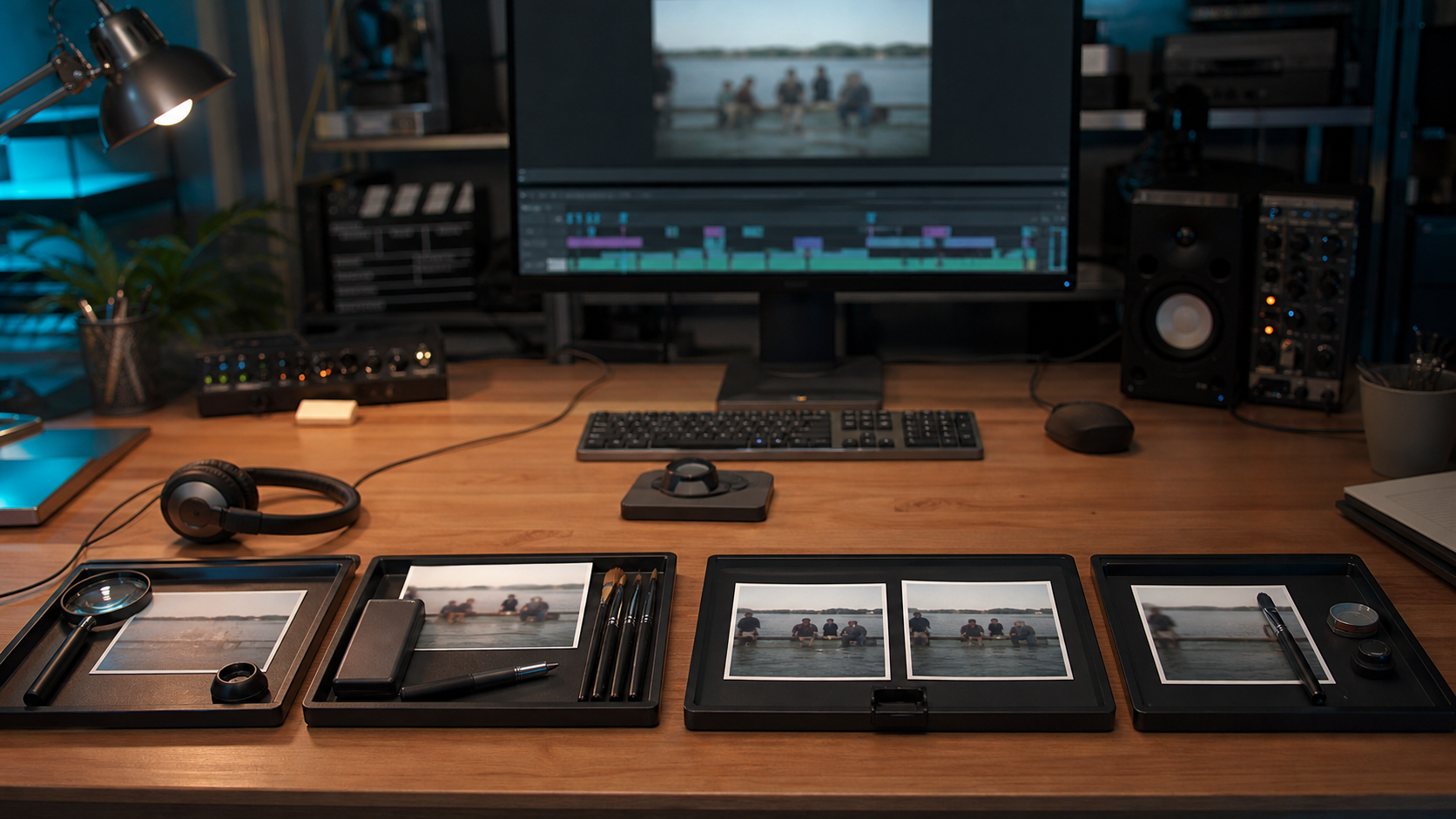 Ordered AI video enhancement workflow from diagnosis to resolution and frame-rate passes