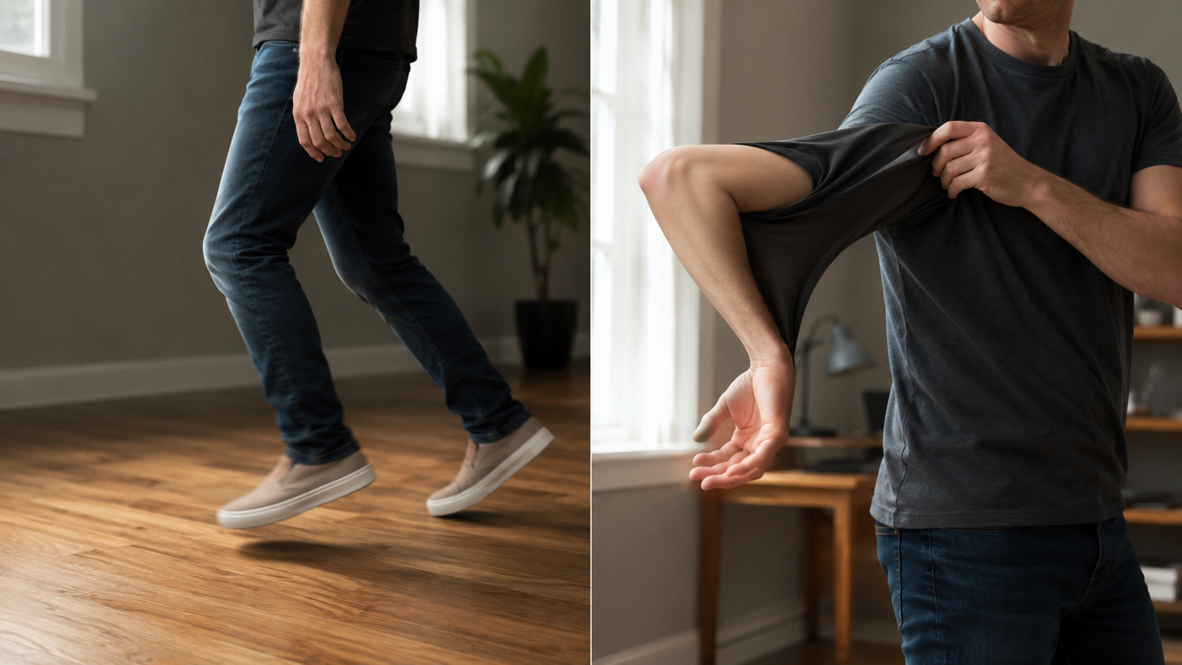 Floaty feet and rubbery limb stretch showing why AI video motion looks unnatural