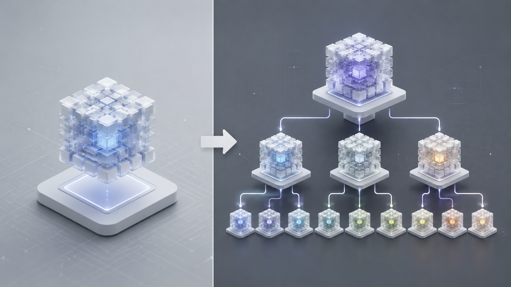 Conceptual comparison of AI model generations