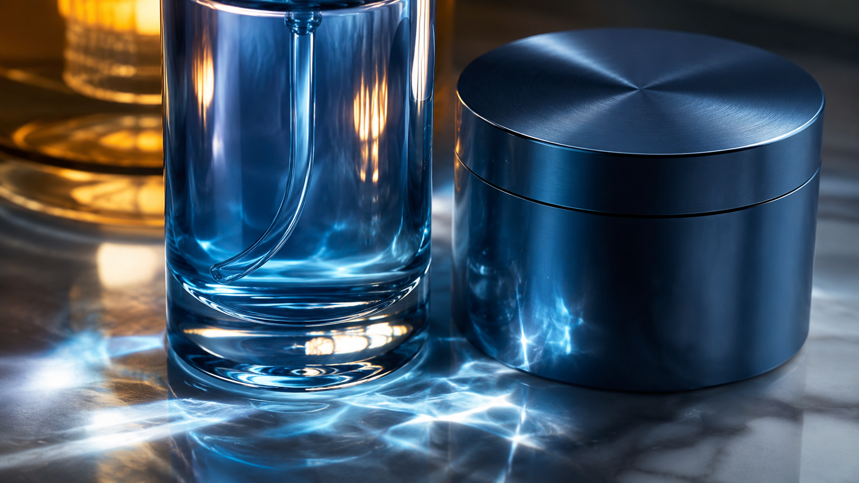 Glass and metal reflection risk for Seedream material control and brand hue reading.