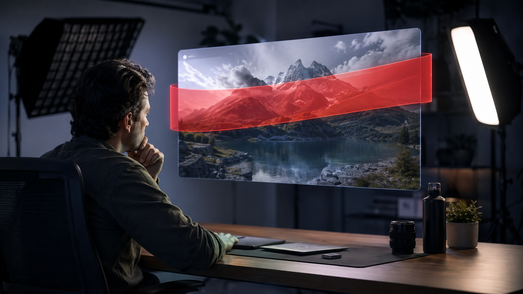 Creator facing a blocked ordinary landscape shot representing a Google Flow content violation