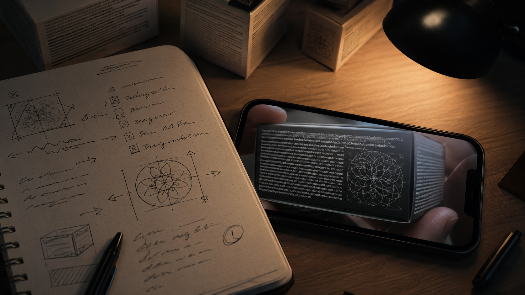 Limitation visual of micro-text and complex logo geometry still failing despite polished prompt notes