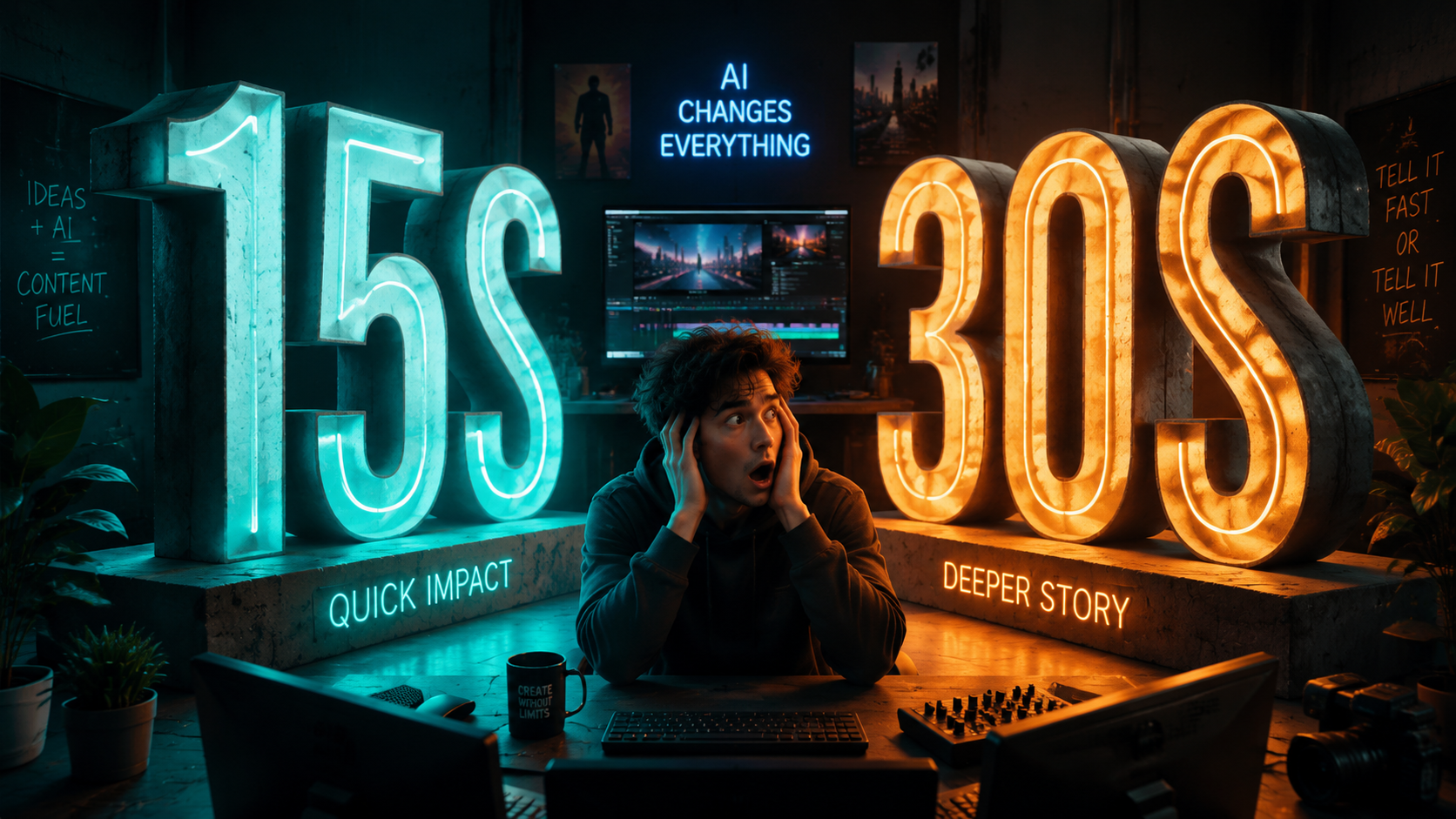 Creator reacting to 15-second and 30-second AI video clip length comparison