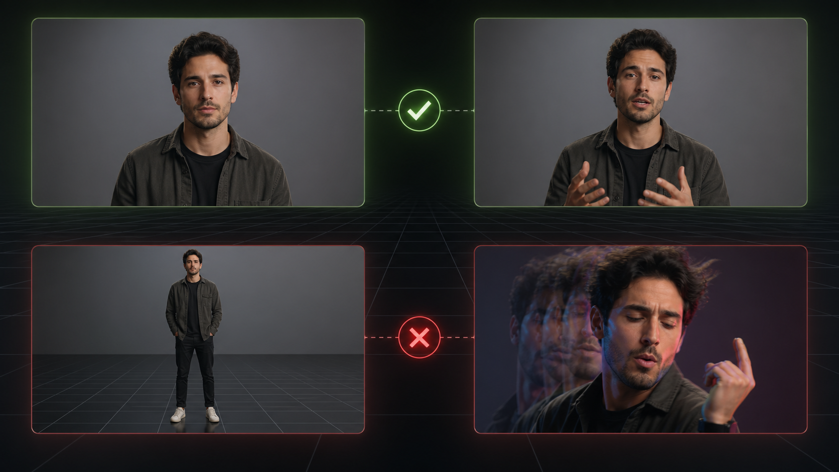 Matching a portrait still to a portrait motion reference to protect motion control face consistency before generation