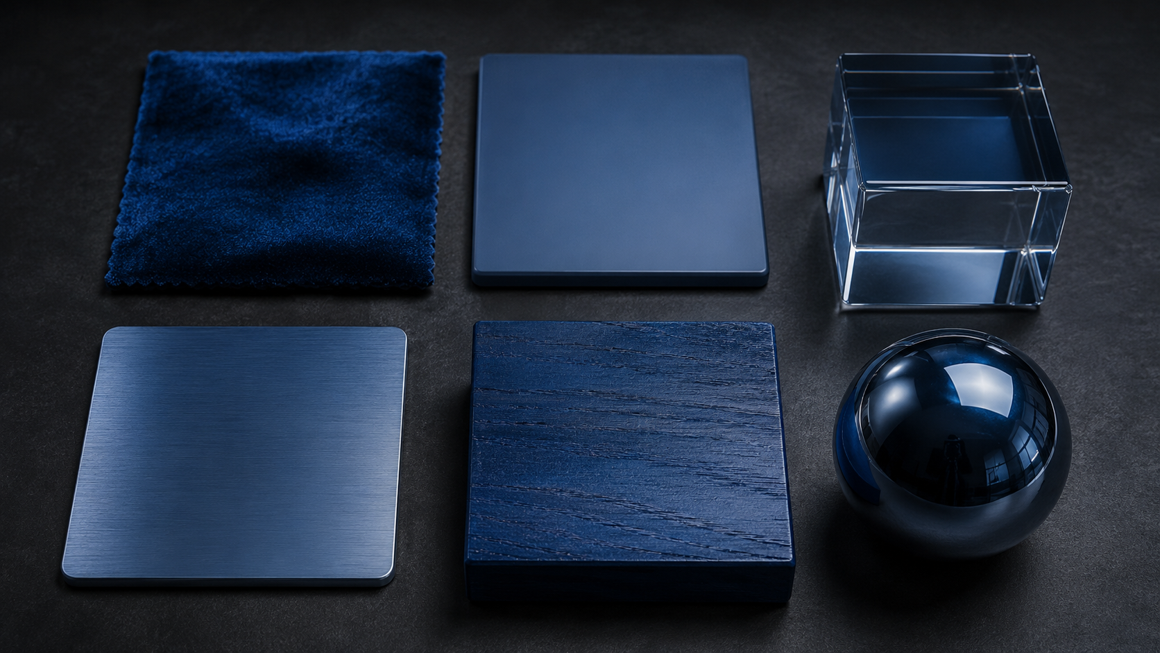 Seedream material control across velvet, glass, metal, plastic, and wood surfaces.
