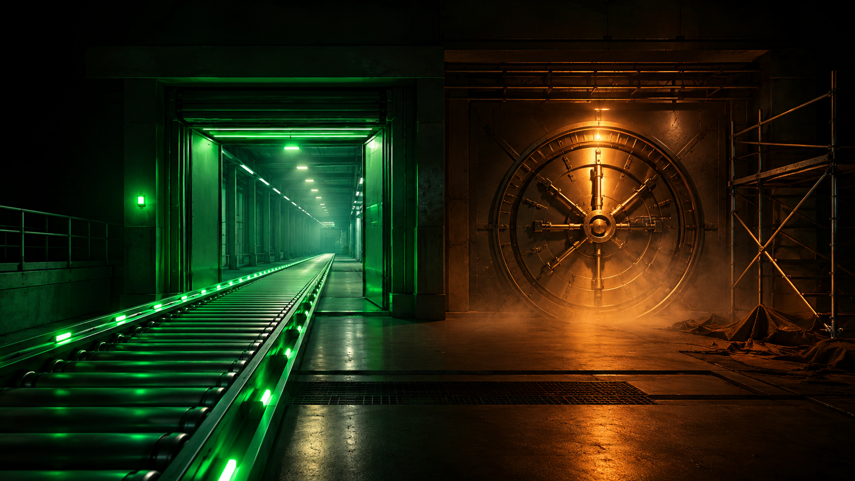 Split visual of open green ship lane versus locked expected lane for Gemini 3.5 Pro vs 3.5 Flash status