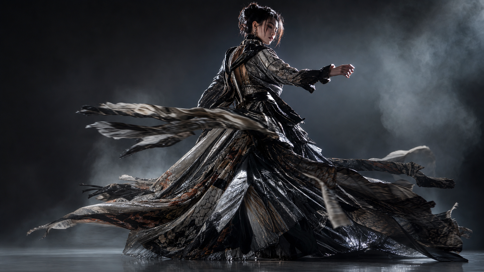 Complex layered couture and flowing fabric still failing when clothing warps during motion transfer