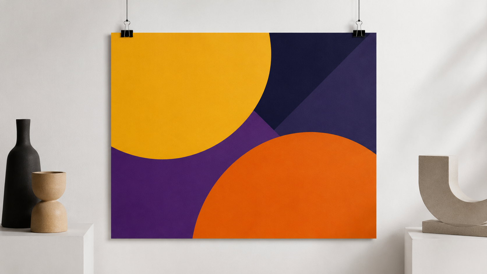 Seedream HEX color prompt concept with object-owned brand hues on separate surfaces.