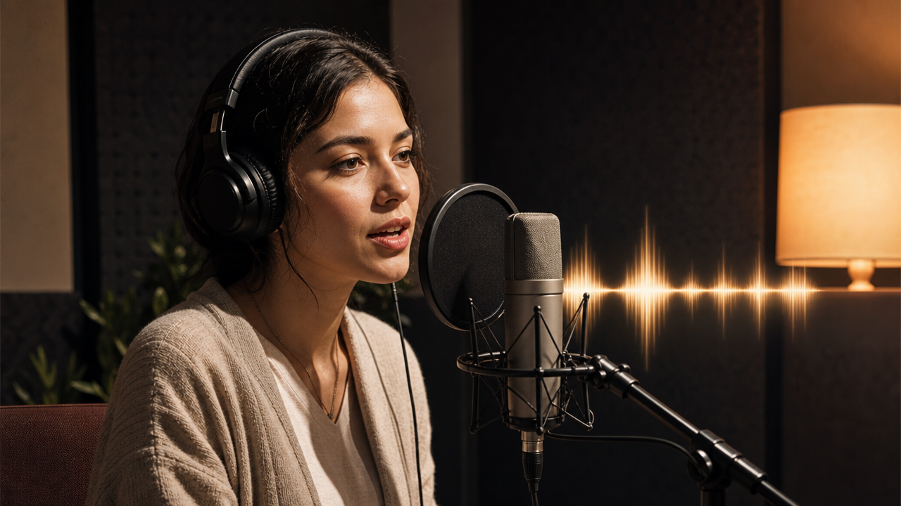 Clean speech-first voice track setup supporting natural AI dubbing