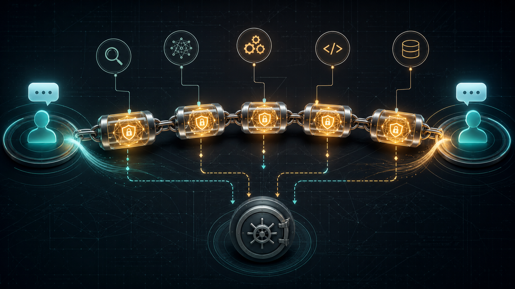 Encrypted token chain visual explaining what a Gemini 3.5 Flash thought signature error protects across tool turns.