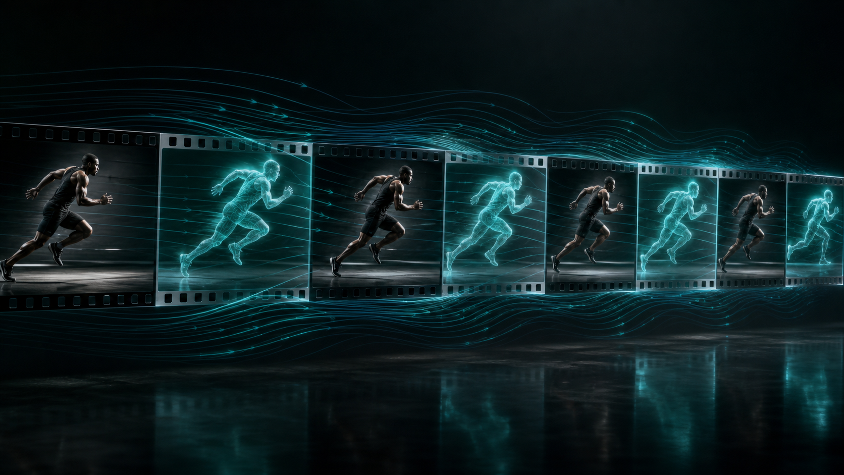 Video frame interpolation concept with intermediate frames filling gaps for smoother motion