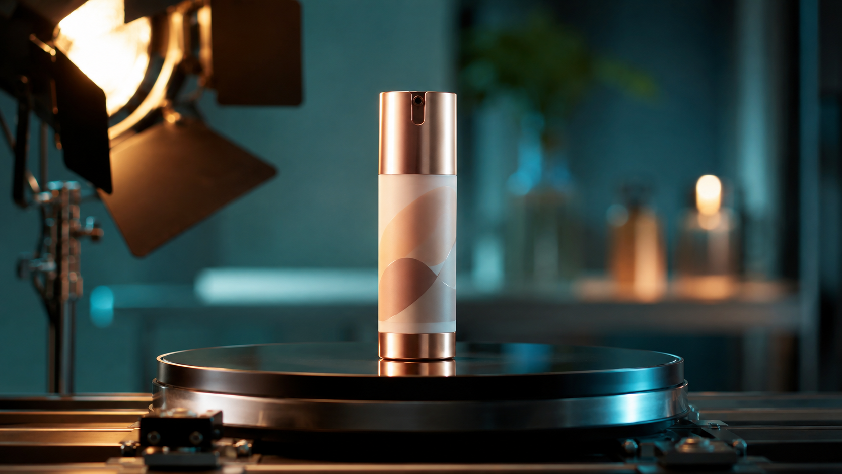 Still-to-motion product ad packaging shot under motion pressure for AI video models.