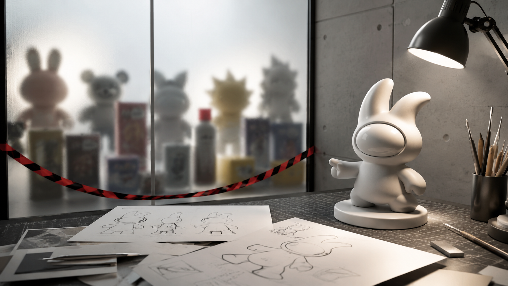 Original mascot design board set apart from risky franchise-lookalike silhouettes