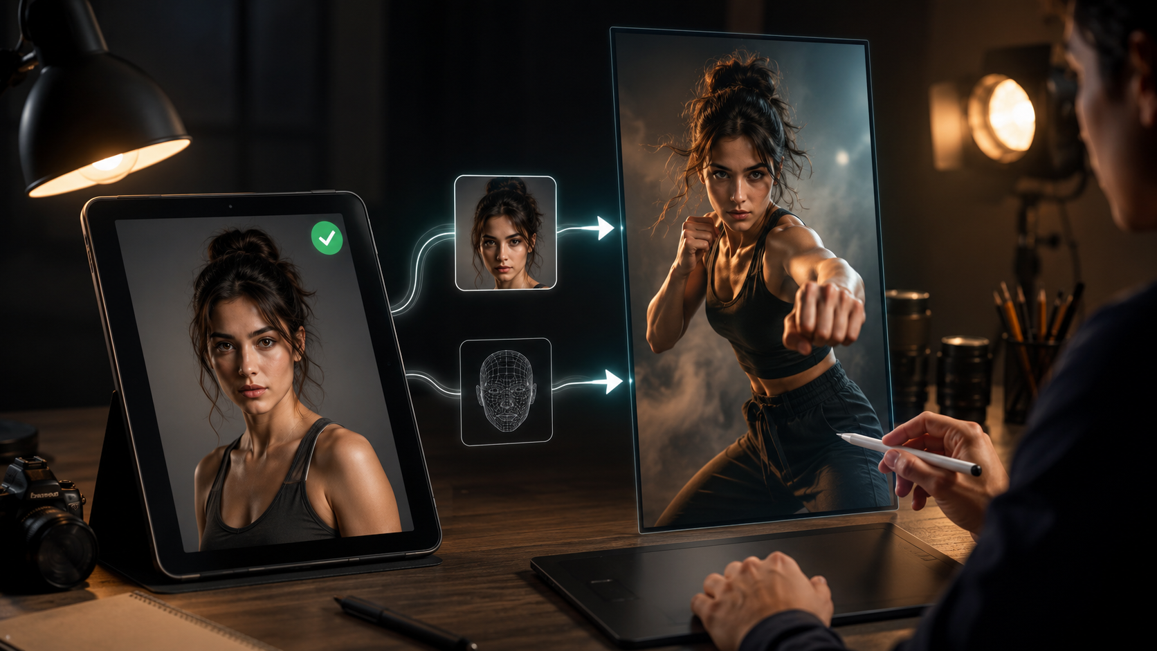 Reference chaining for consistent character AI video across linked episode shots