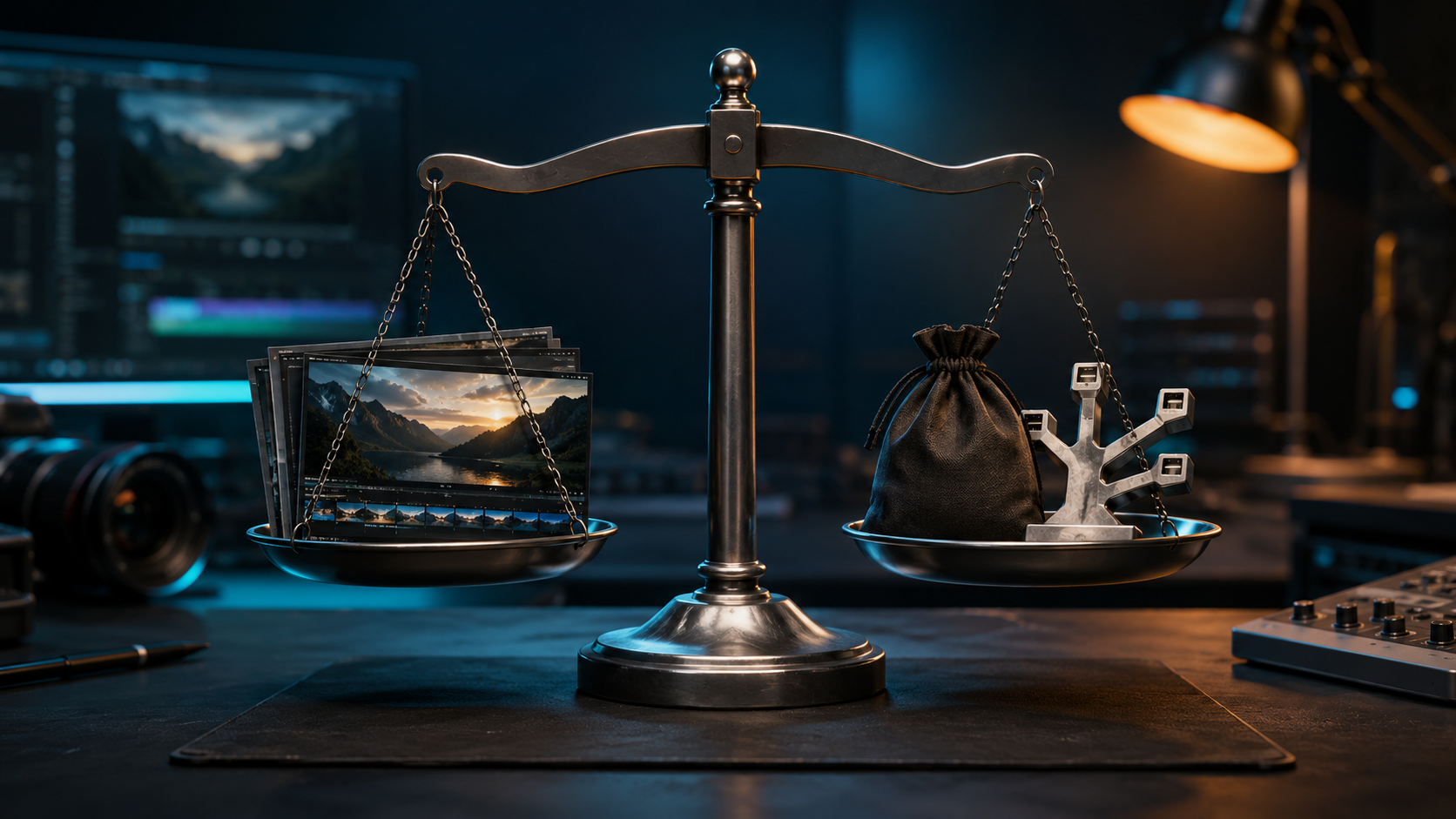 Balance scale comparing plan fit versus Kling AI alternative for monthly volume decisions