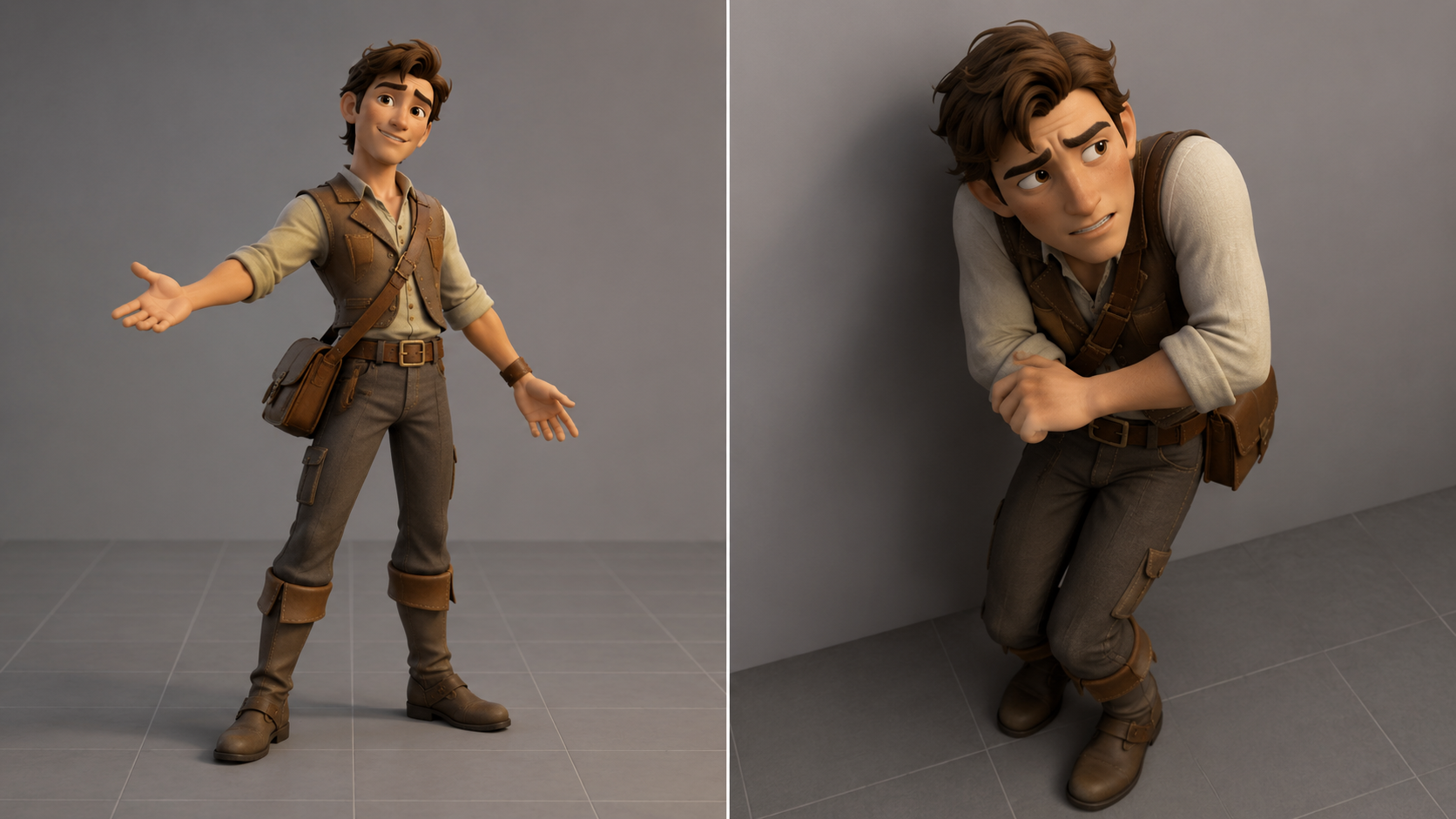 Pose readiness check for character animation: still that can accept motion versus a pose fighting the intended action