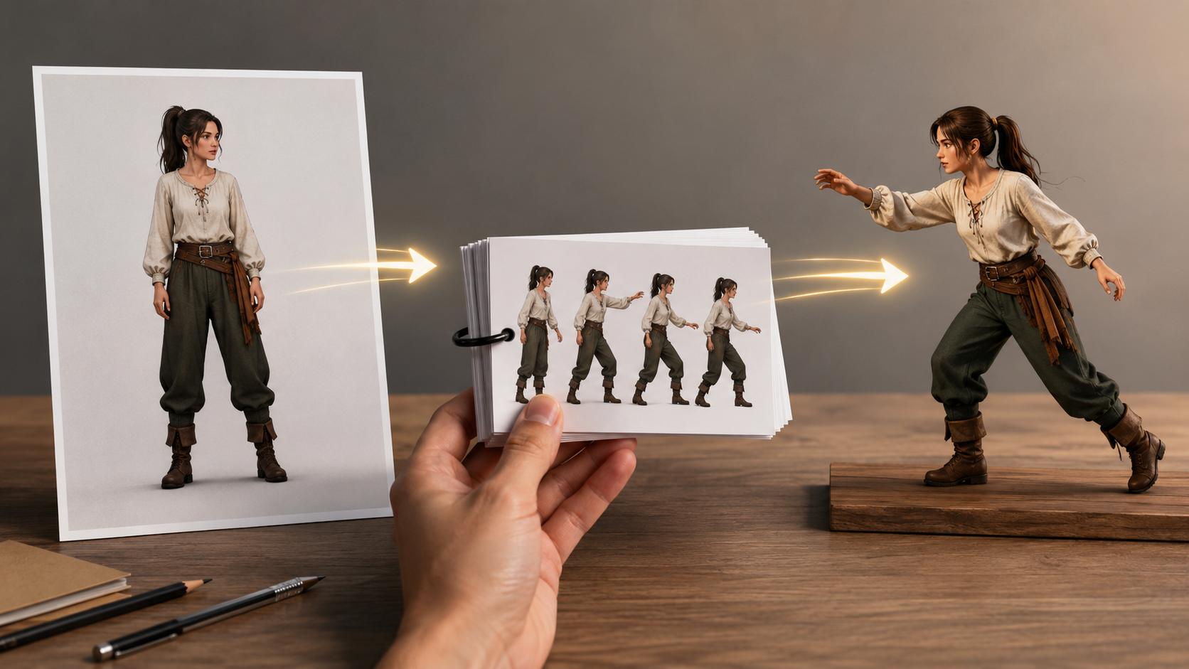 Motion reference and still frame anchors shaping image to video motion speed