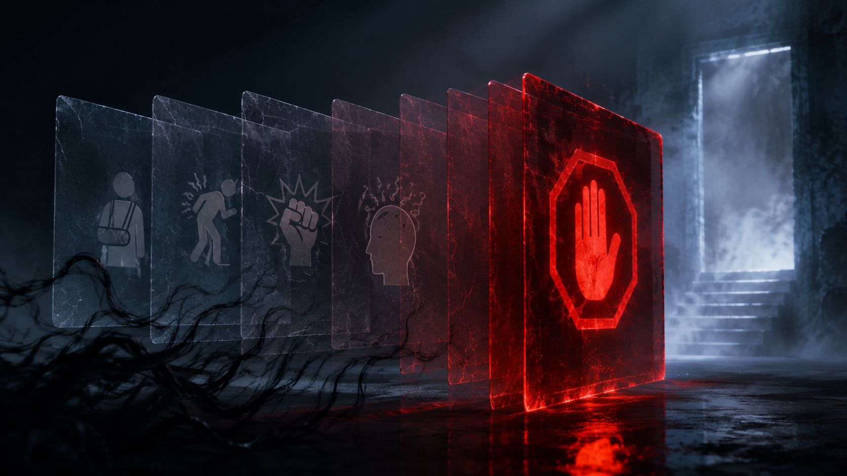 Stacked high-risk horror signals triggering Grok graphic violence moderation block
