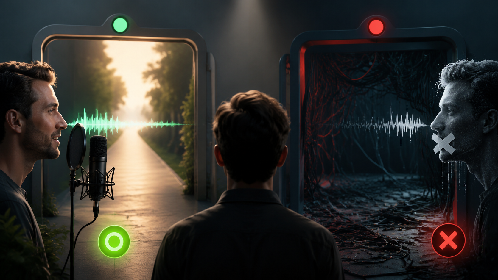 Go or no-go gate for AI lip sync audio preparation before generation