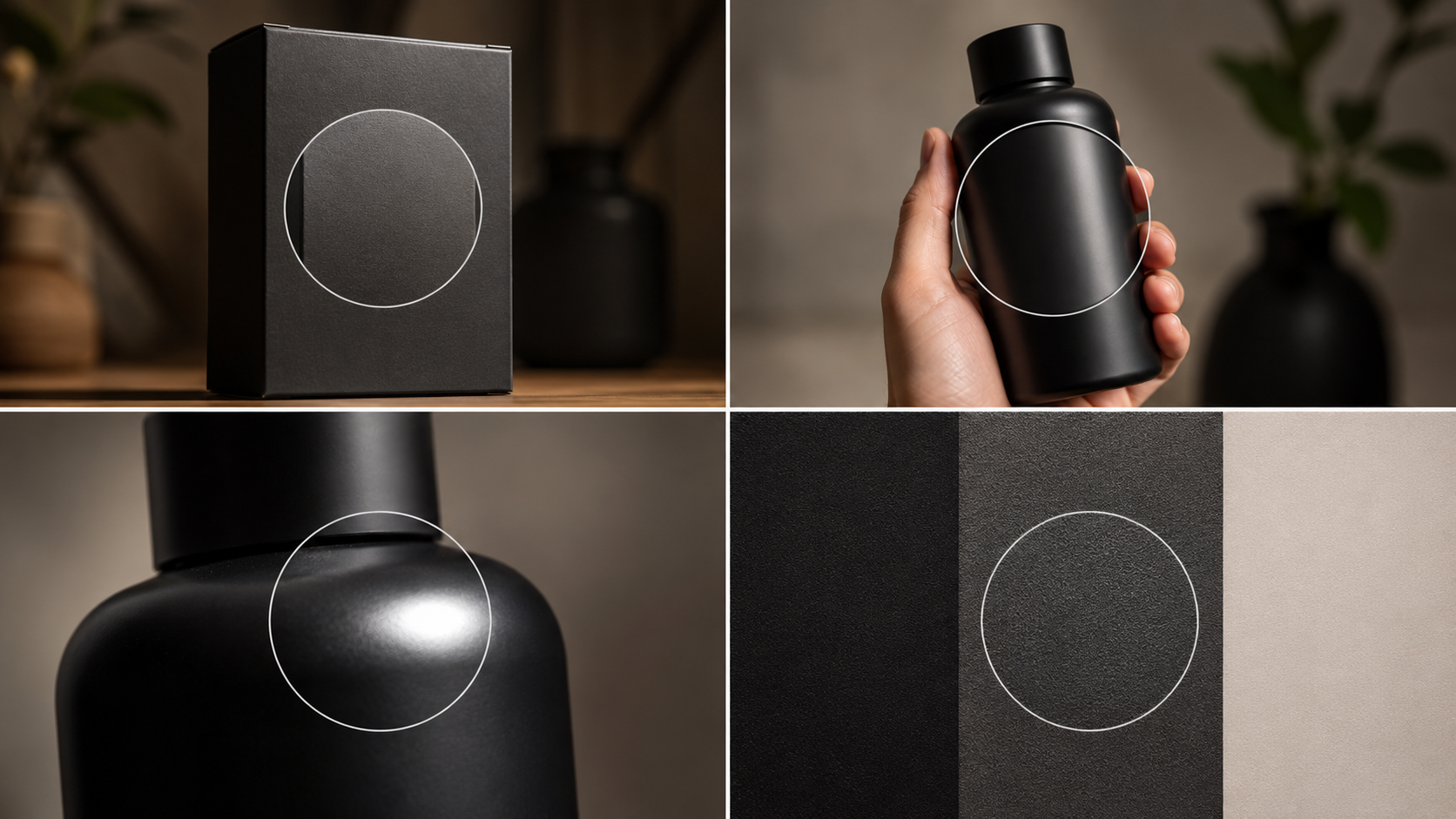 High-risk product labels, hands, reflections, and materials needing one-area isolation
