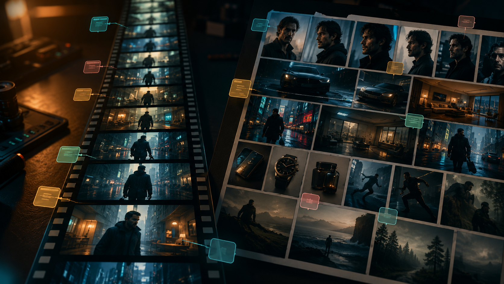 Seedance 2.5 features evidence labels over a 30-second single-pass filmstrip and reference board