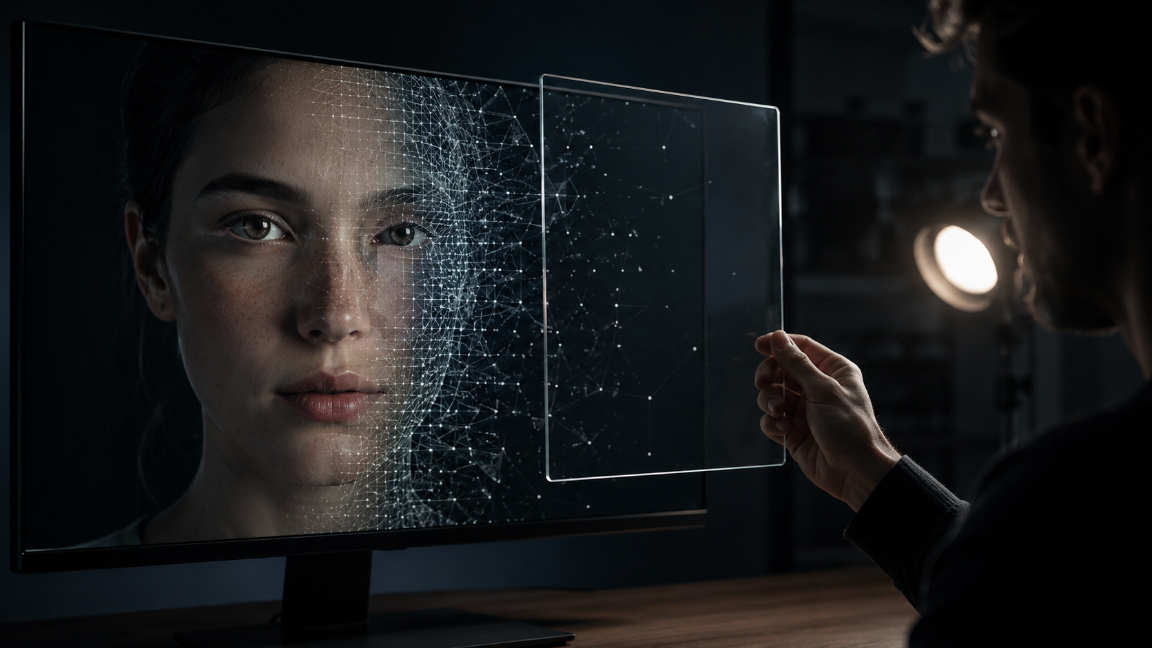 Synthetic media transparency concept illustrating AI video disclosure rules and realism risk