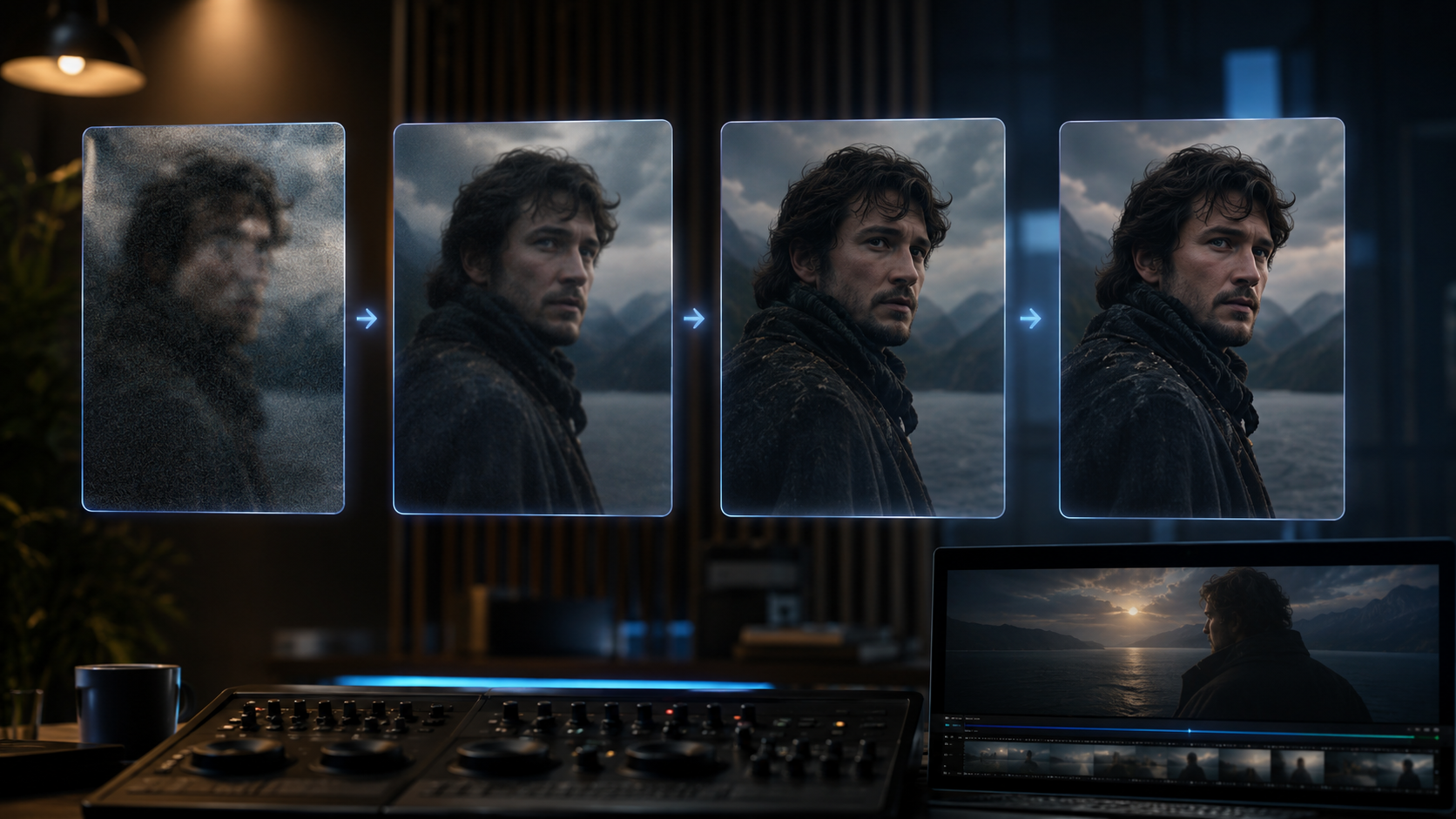 Conservative ordered workflow to upscale video to 4K with detail-preserving upscaling