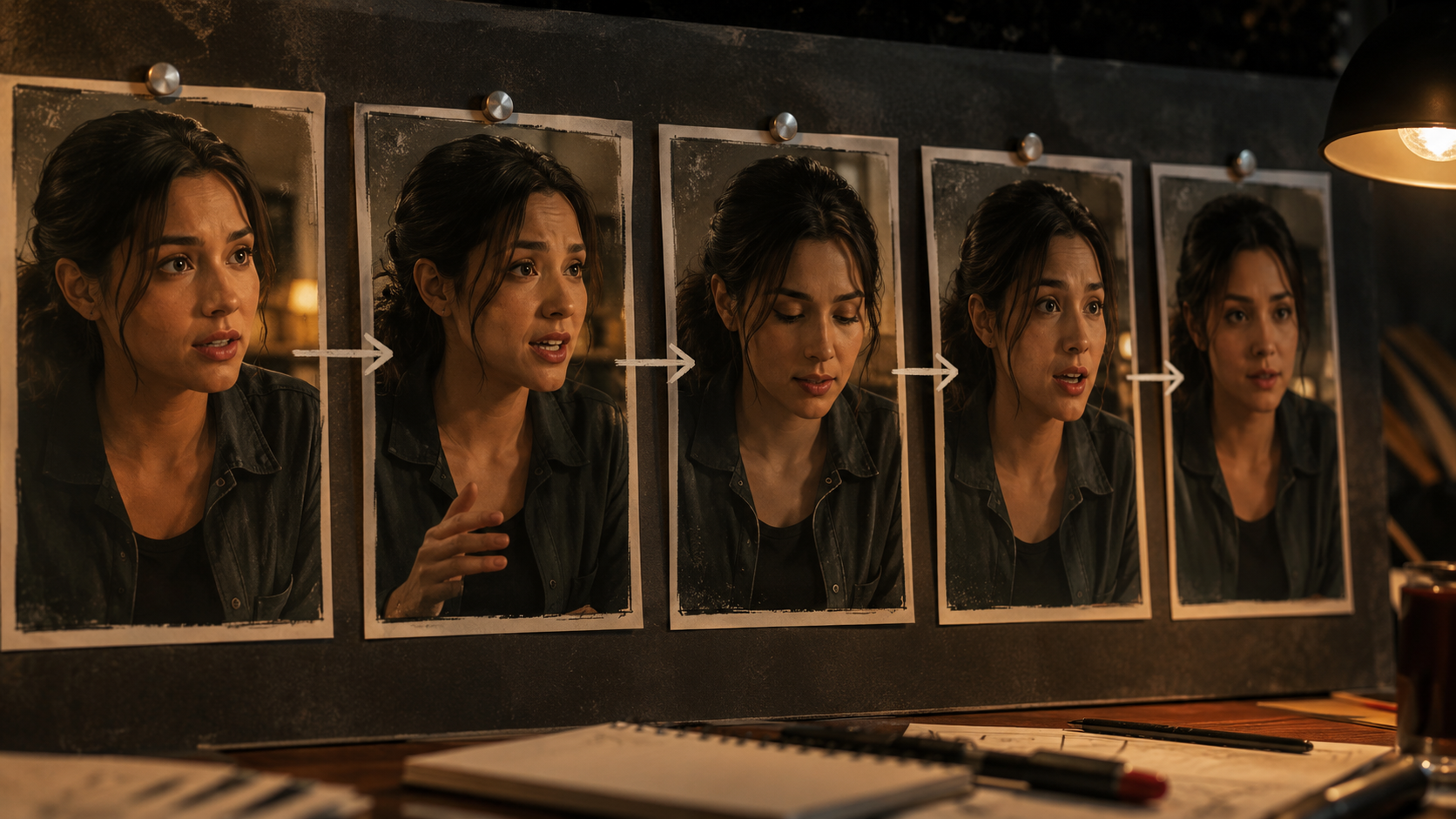 Vertical storyboard and motion chaining for AI microdrama scene generation