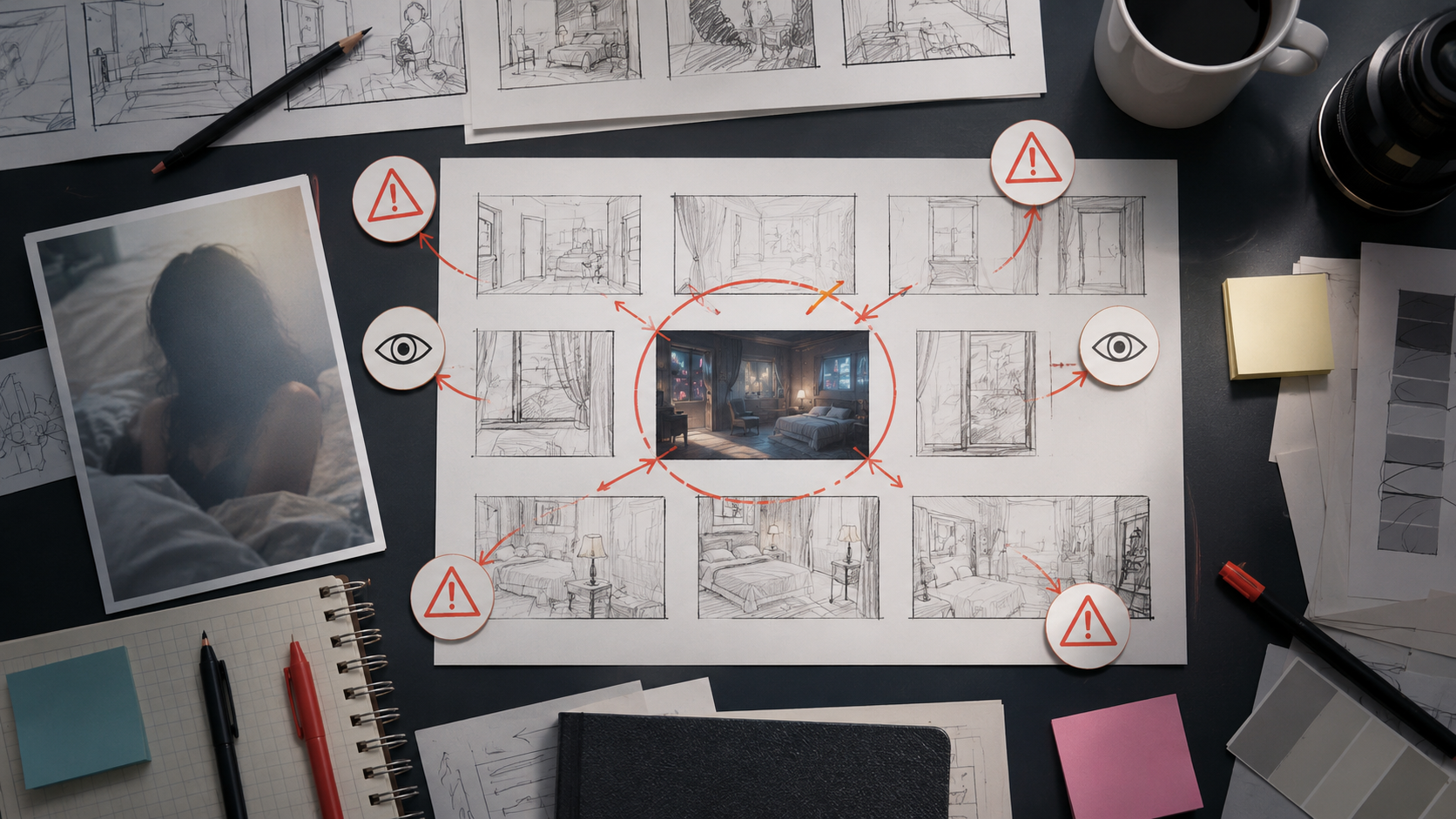 Cinematic prompt package reviewed before Grok Imagine content blocked decision