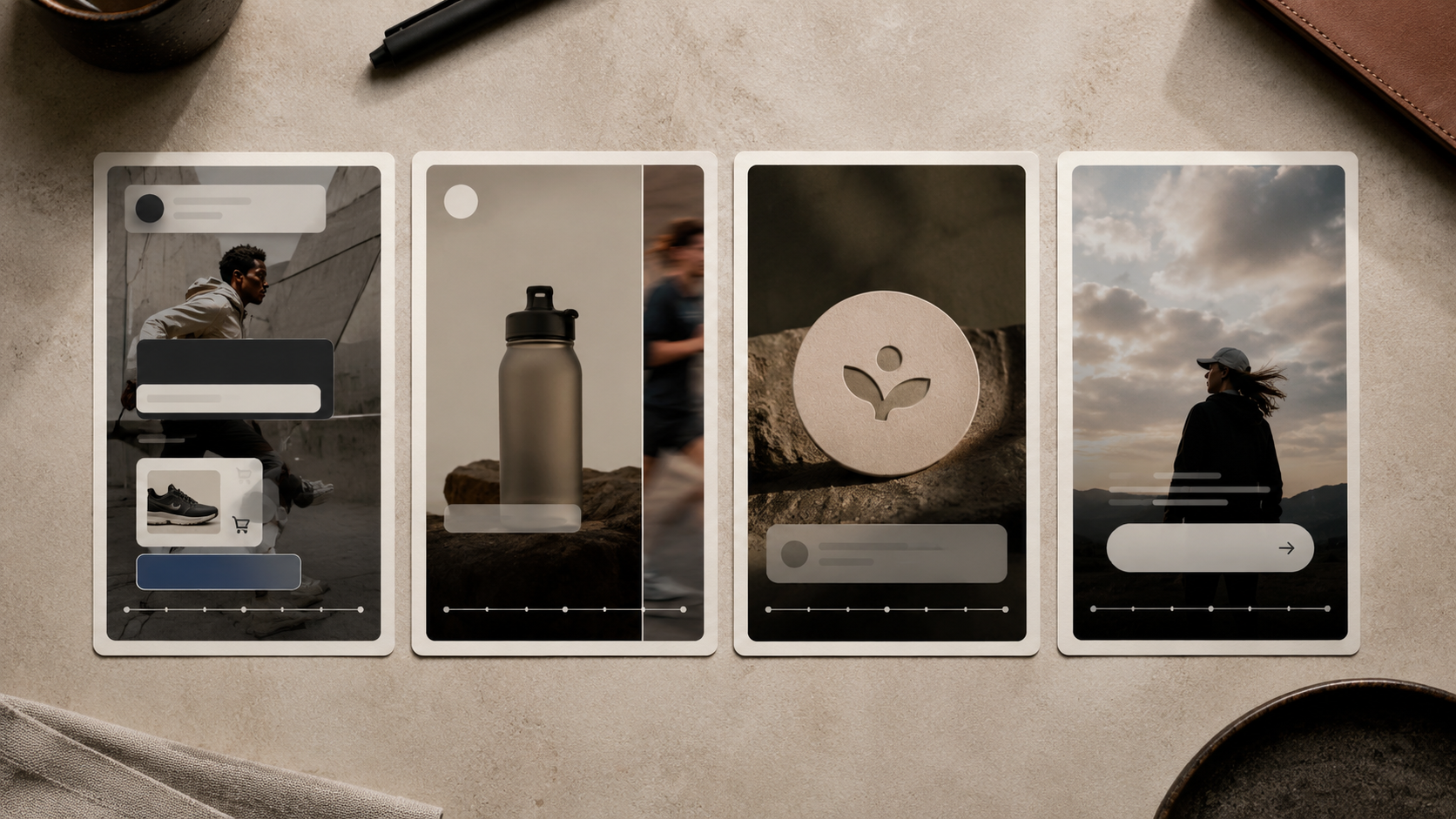 Four-path production board helping teams fix AI video typography for ads, demos, brand marks, and social clips