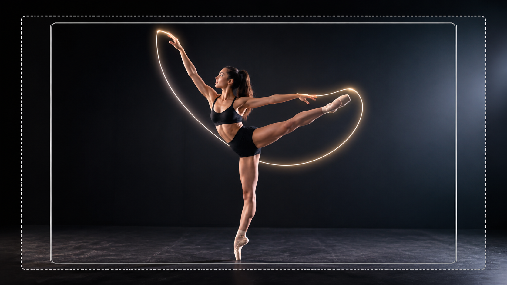 Empty space and movement headroom around limbs to fix cropped limbs in AI video