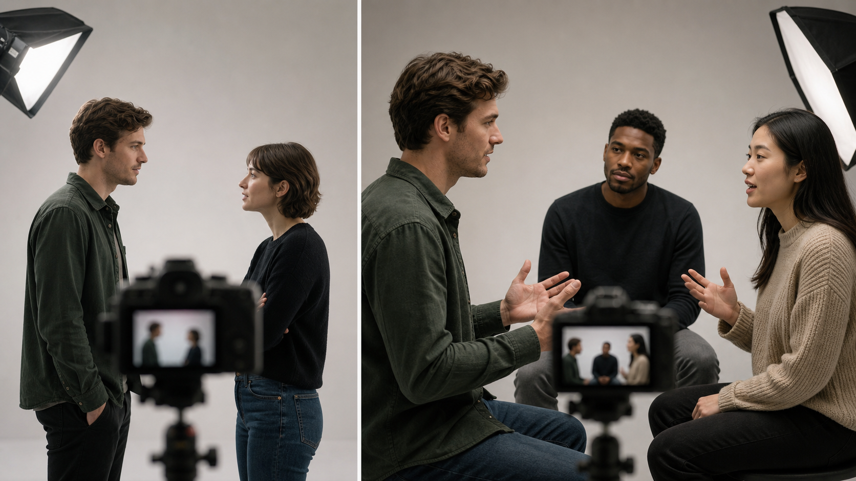 Progressive pre-generation tests for multi-speaker AI lip sync conversations