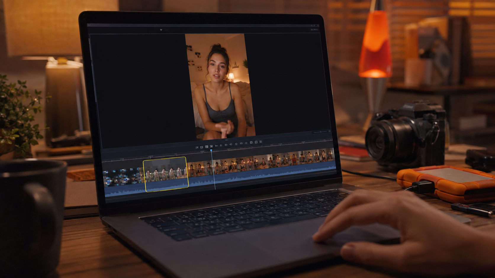 Phone-native framing and hook-first pacing for realistic AI UGC final edits.