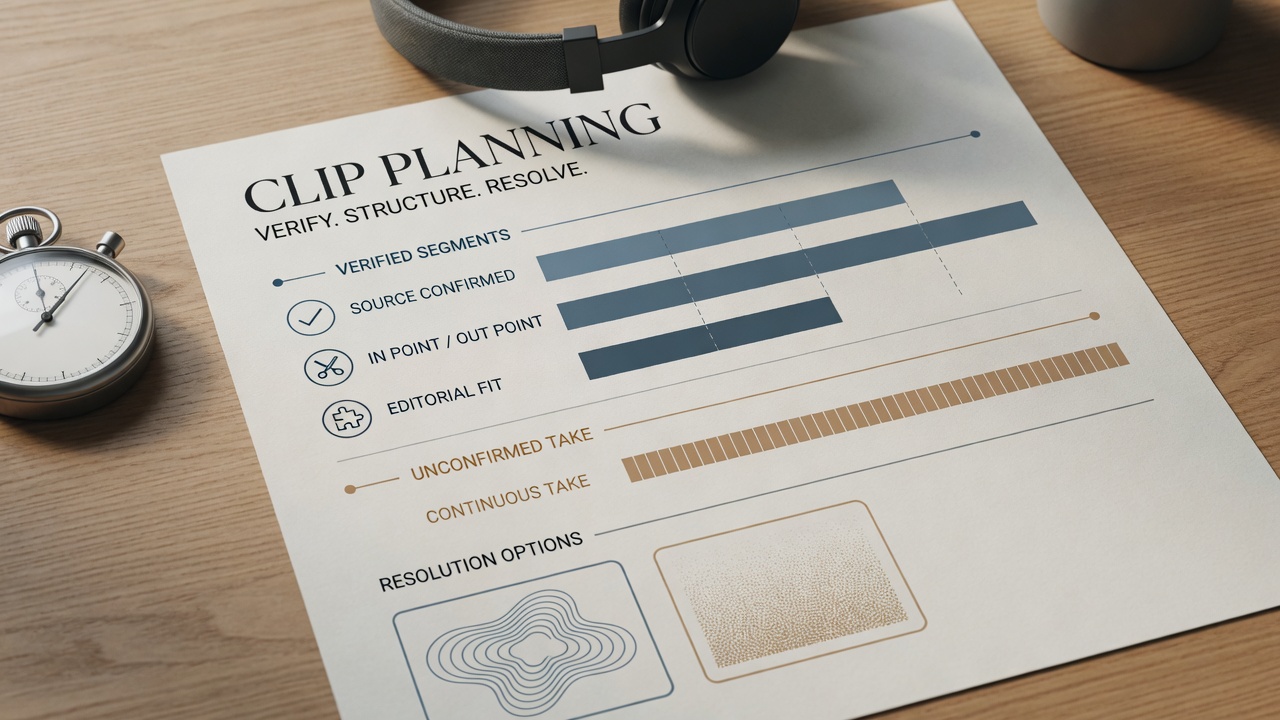 Printed clip-boundary card showing short verified duration and resolution planning limits around Wan 3.0 video claims