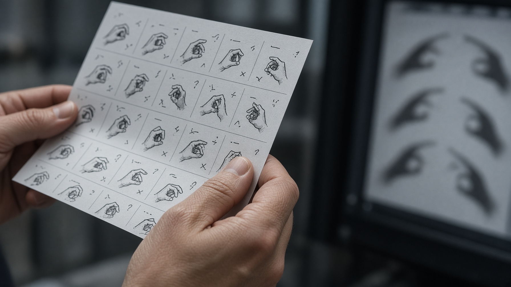 Close-up editorial study of hand and micro-gesture continuity challenges in motion transfer AI takes
