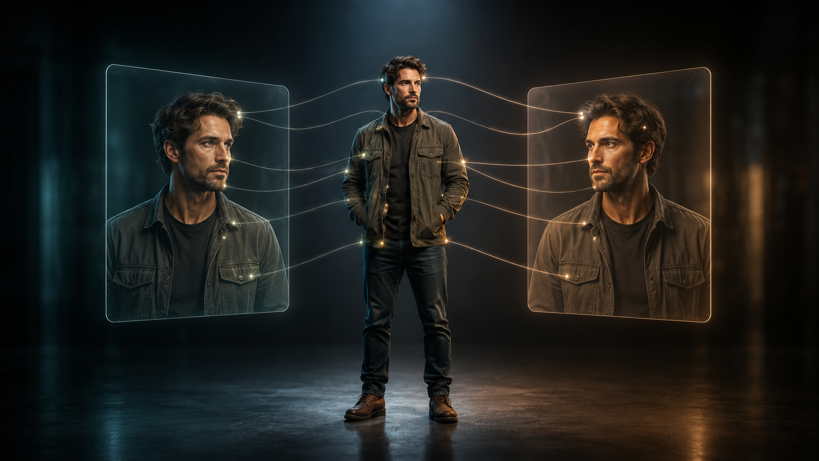 Reference frames locking character identity for AI video character consistency