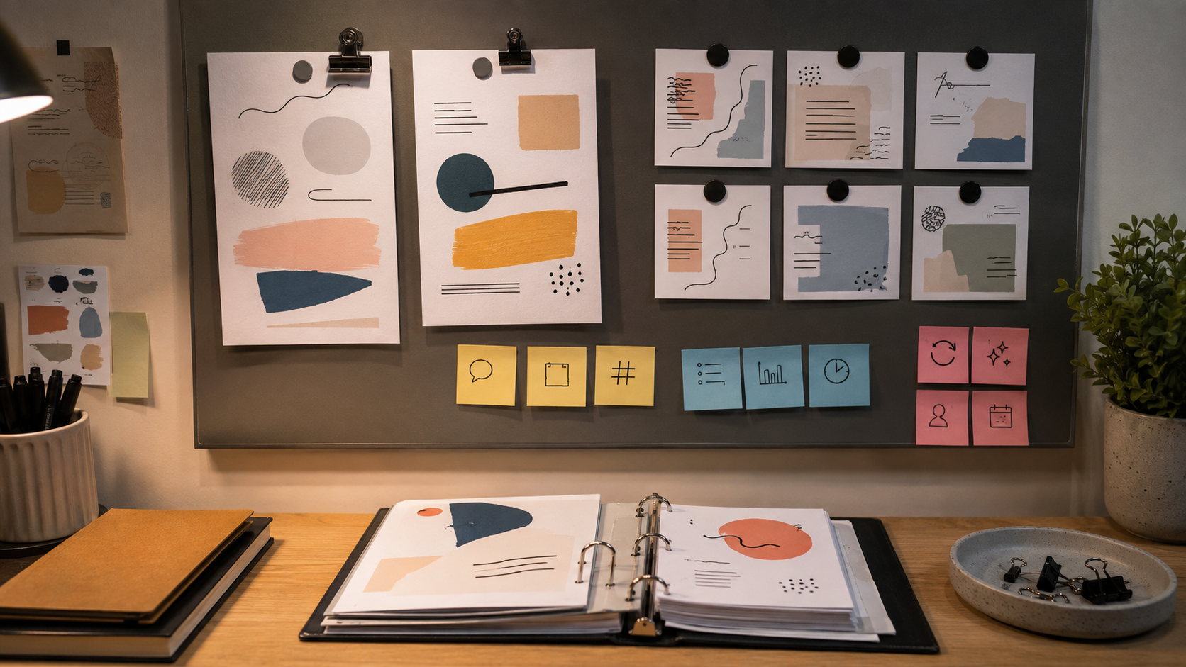 Reusable AI voice brief assembled as a living social production asset