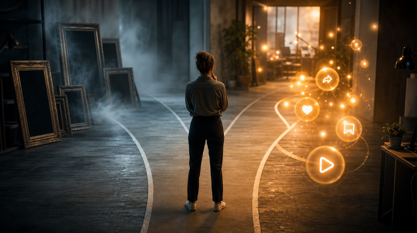 Decision fork showing content signals first after Instagram reach dropped