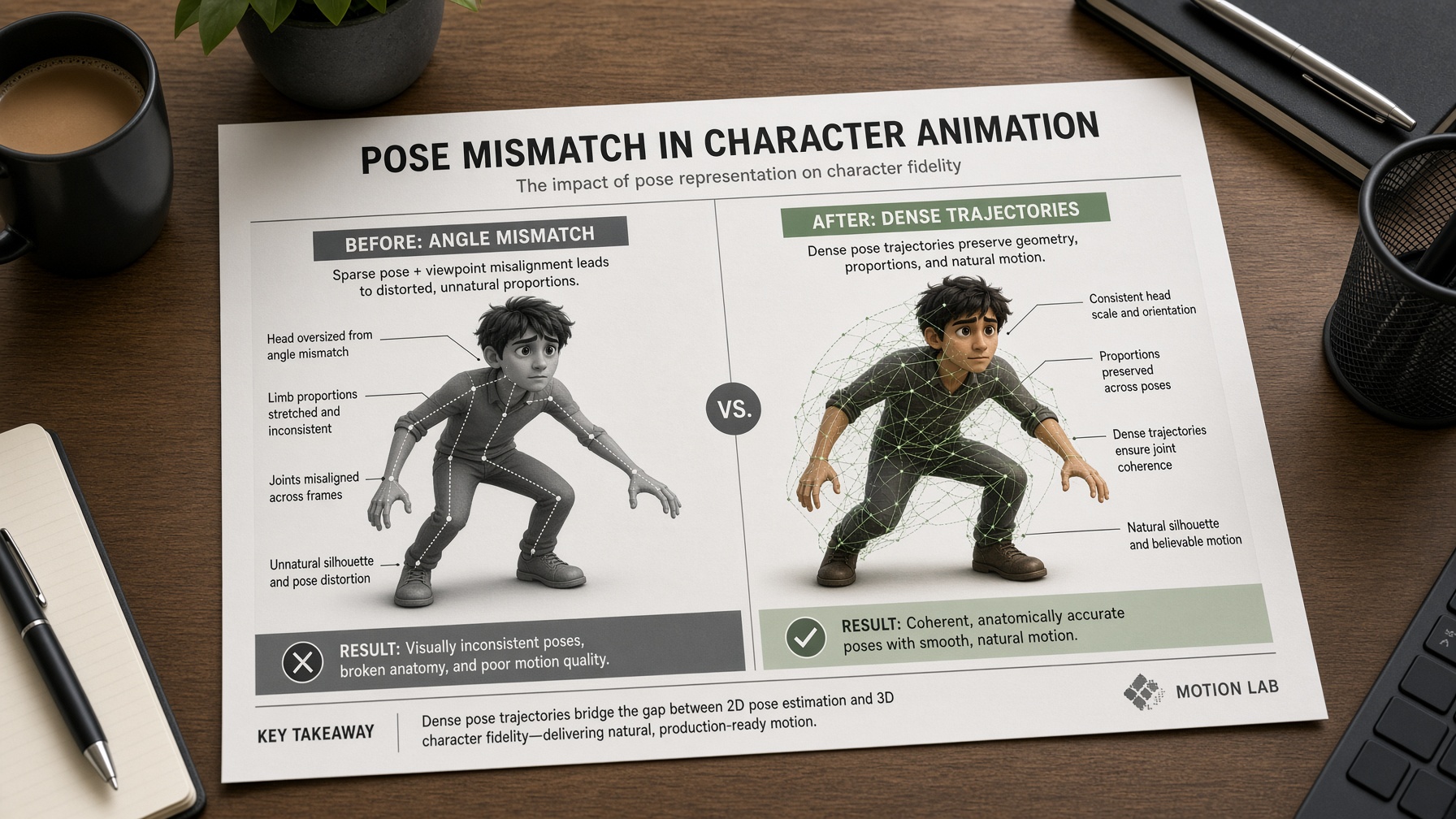 Handling pose and proportion mismatches with trajectory density in Wan Motion Control