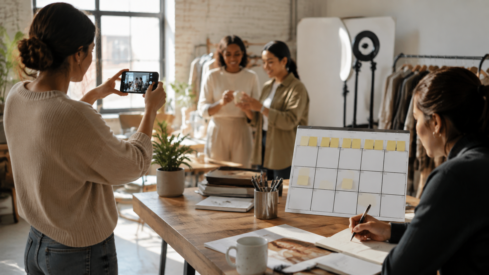 Human judgment still handles live moments and replies beyond an AI content calendar.