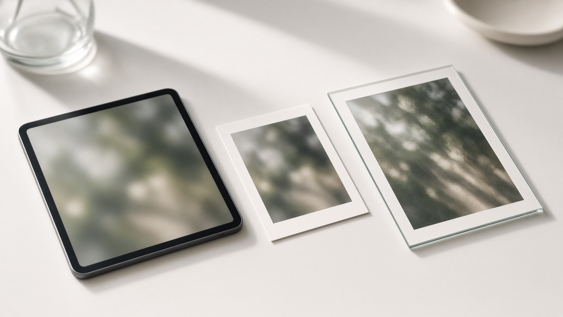 Tablet and prints showing draft, HD and FHD quality tiers affecting FLUX 3 Video cost