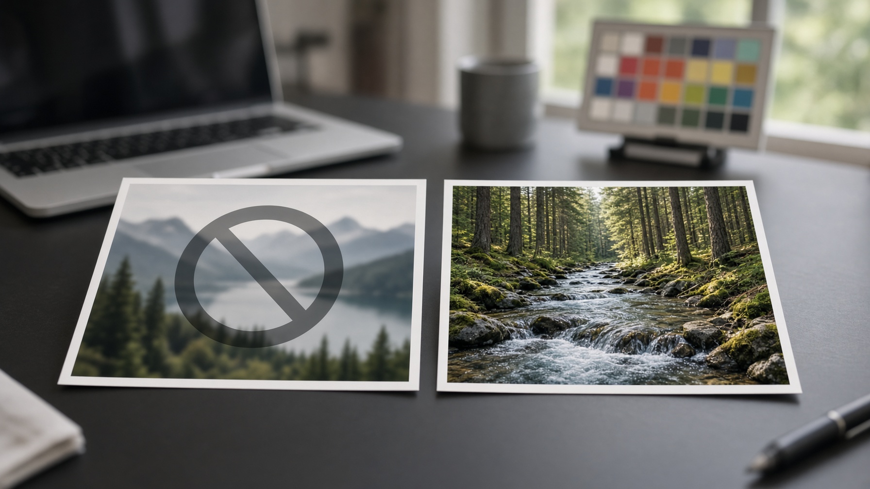 Editing desk comparing a discarded draft take and a keeper to explain true cost per usable clip